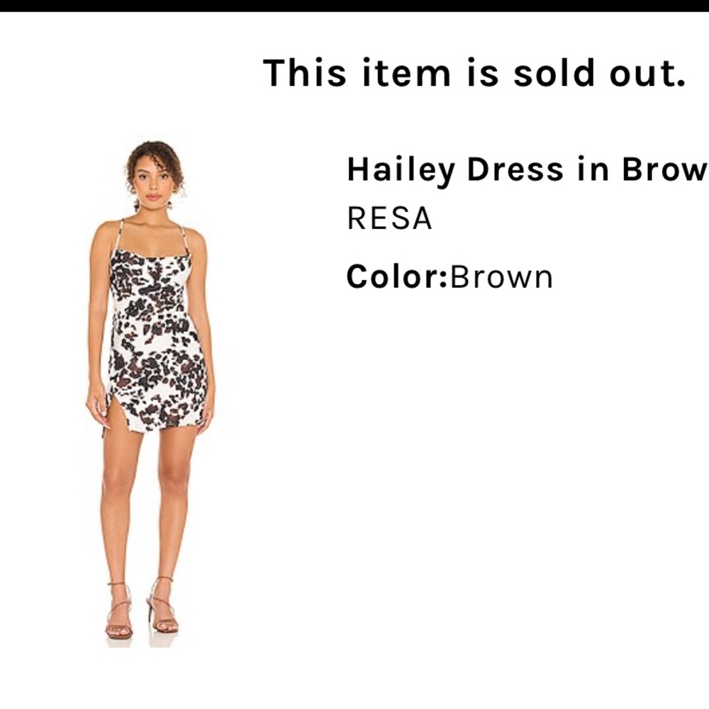 NWT RESA cowprint dress size small. Rodeo szn dress!